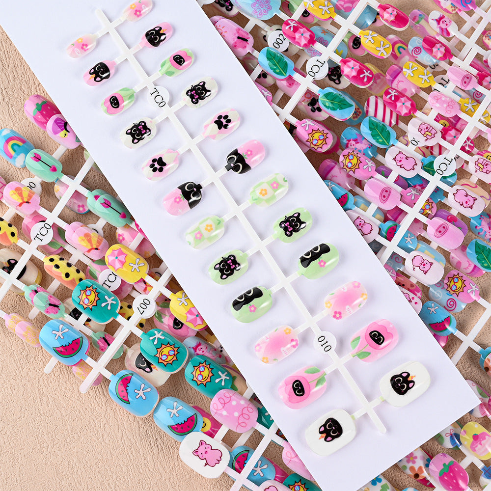 Siopsrl | Children's Fun-Themed Press-On Nail Set Siopsrl