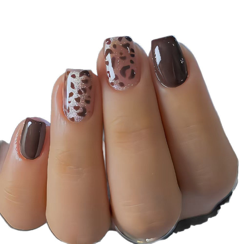 Siopsrl | Artificial artificial nails with modern leopard design Siopsrl