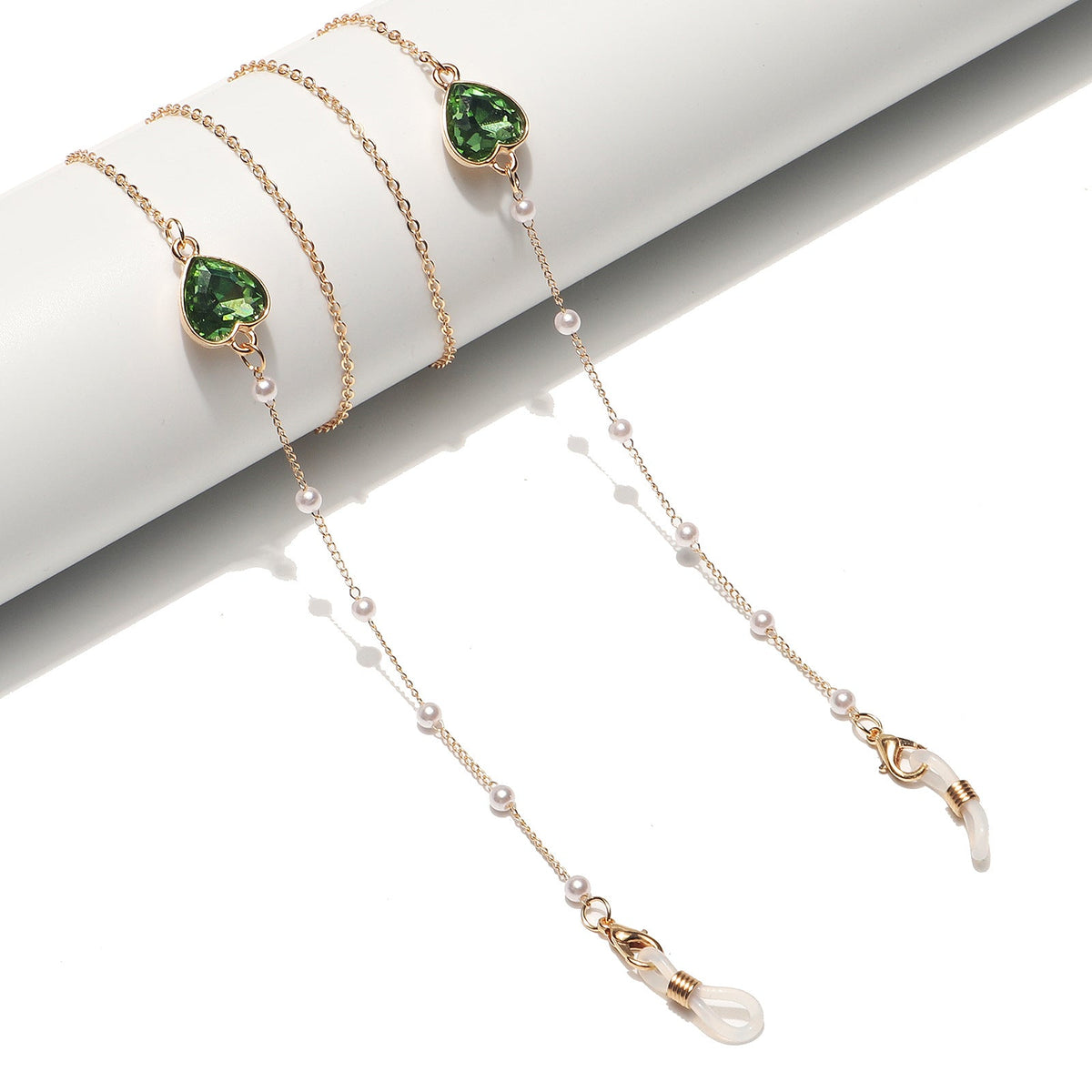 Siopsrl | Heart-Shaped Crystal Eyewear Chain Siopsrl