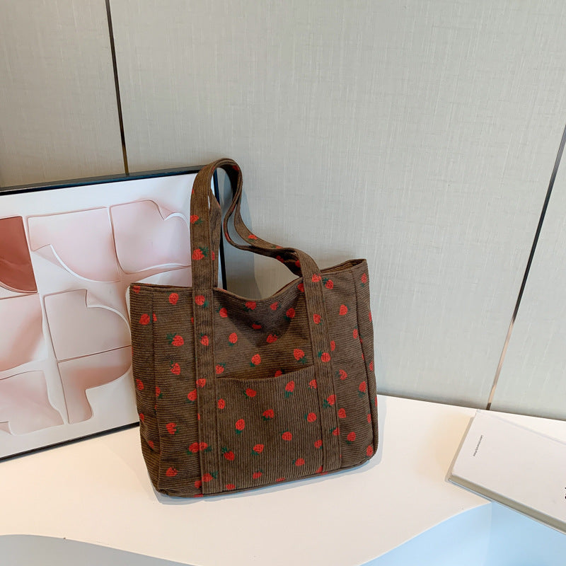 Siopsrl | WoStylish Corduroy Shopping Tote Siopsrl