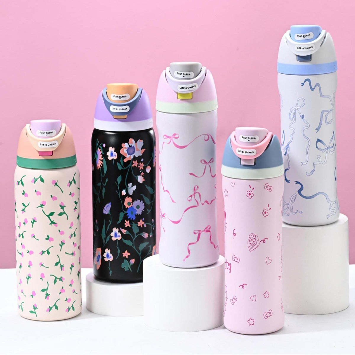 Siopsrl | Insulated Stainless Steel Vacuum Water Bottle With One-Touch Flip Lid And Leakproof Safety Lock