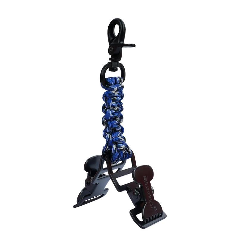 tactical paracord swivel carabiner strap with dual alligator clamp attachments Siopsrl