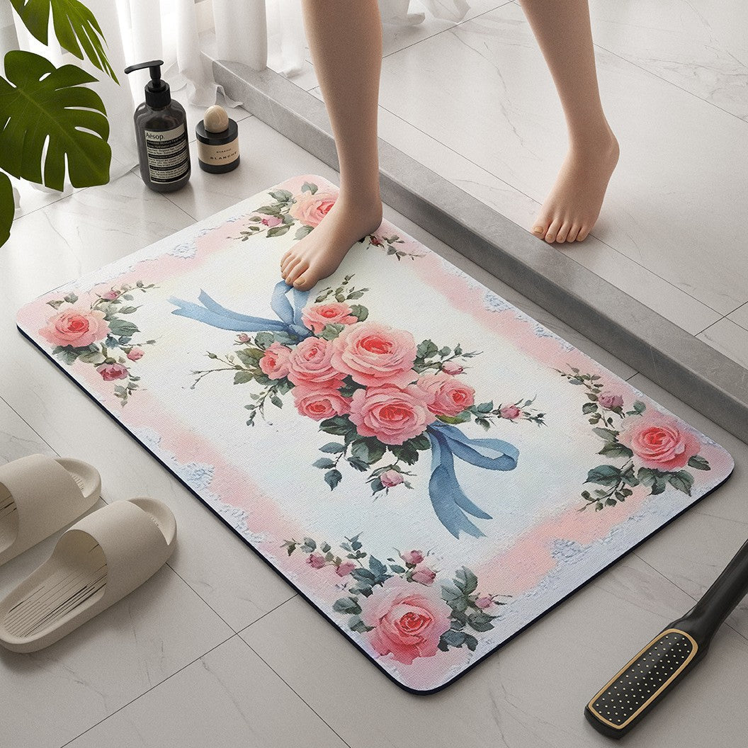 Siopsrl | Vintage Floral Bath Mat Siopsrl