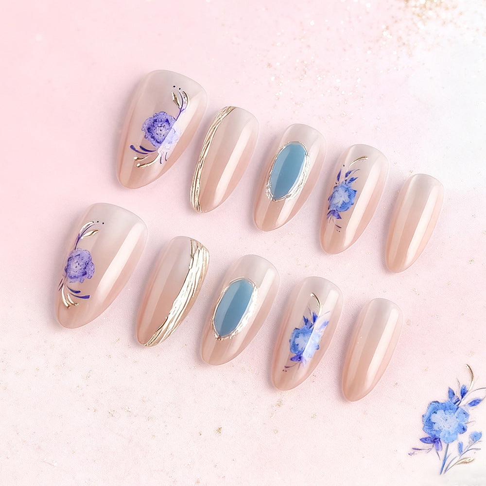 Siopsrl | Artistic Floral Press-On Nail Art Set Siopsrl