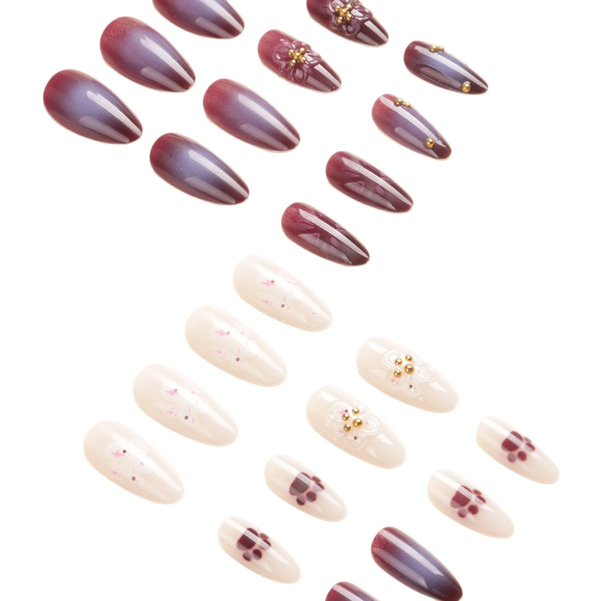Siopsrl | Floral Embellished Stiletto Nail Art Siopsrl