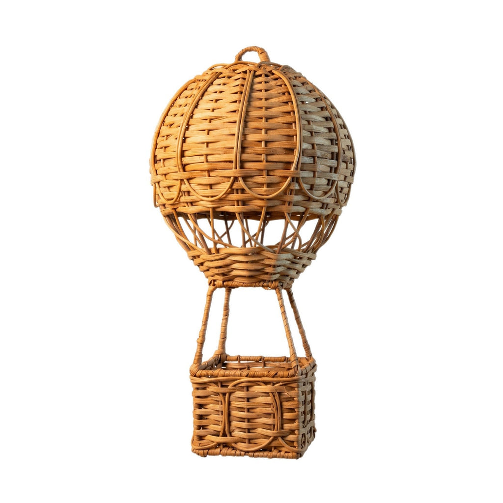 Handwoven storage basket in hot air balloon design Siopsrl