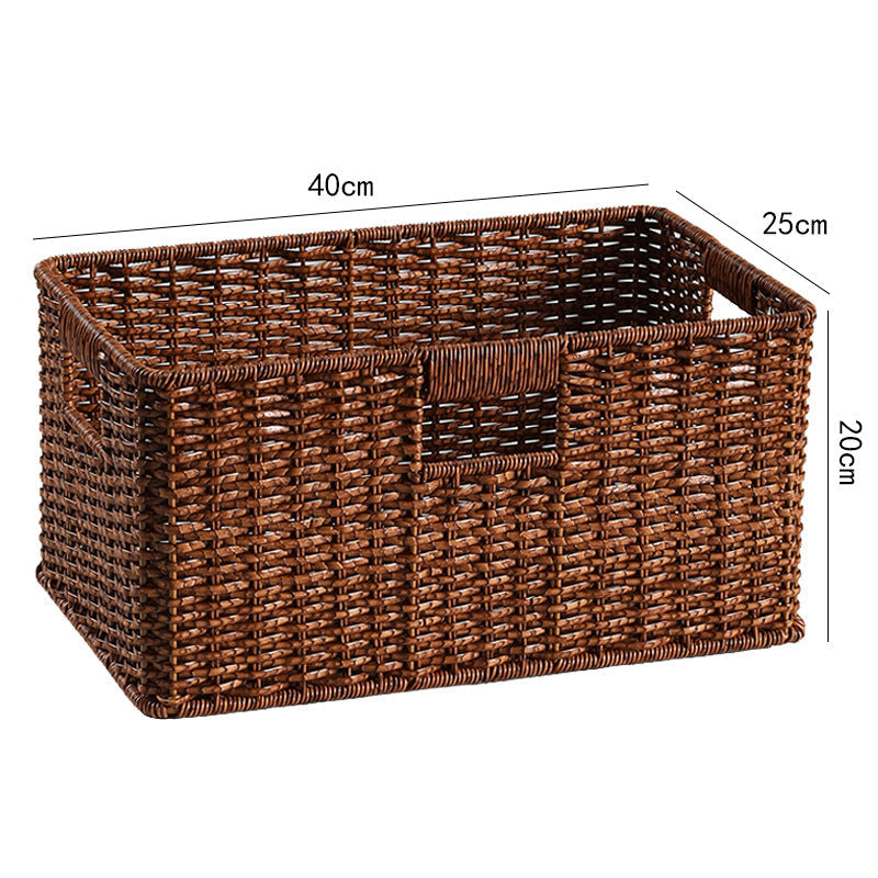 Handcrafted Large Rectangular Wicker Storage Basket Siopsrl