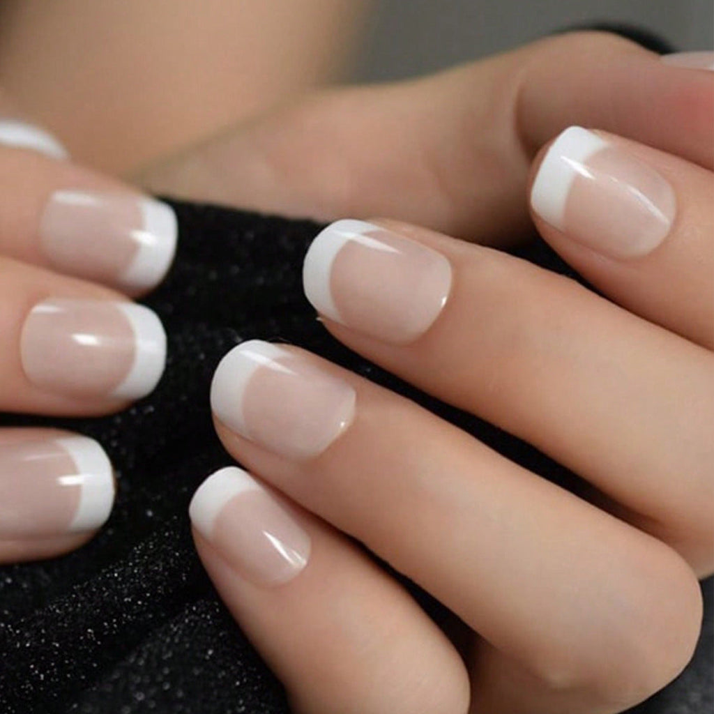 Siopsrl | Classic French Tip Nail Set Siopsrl