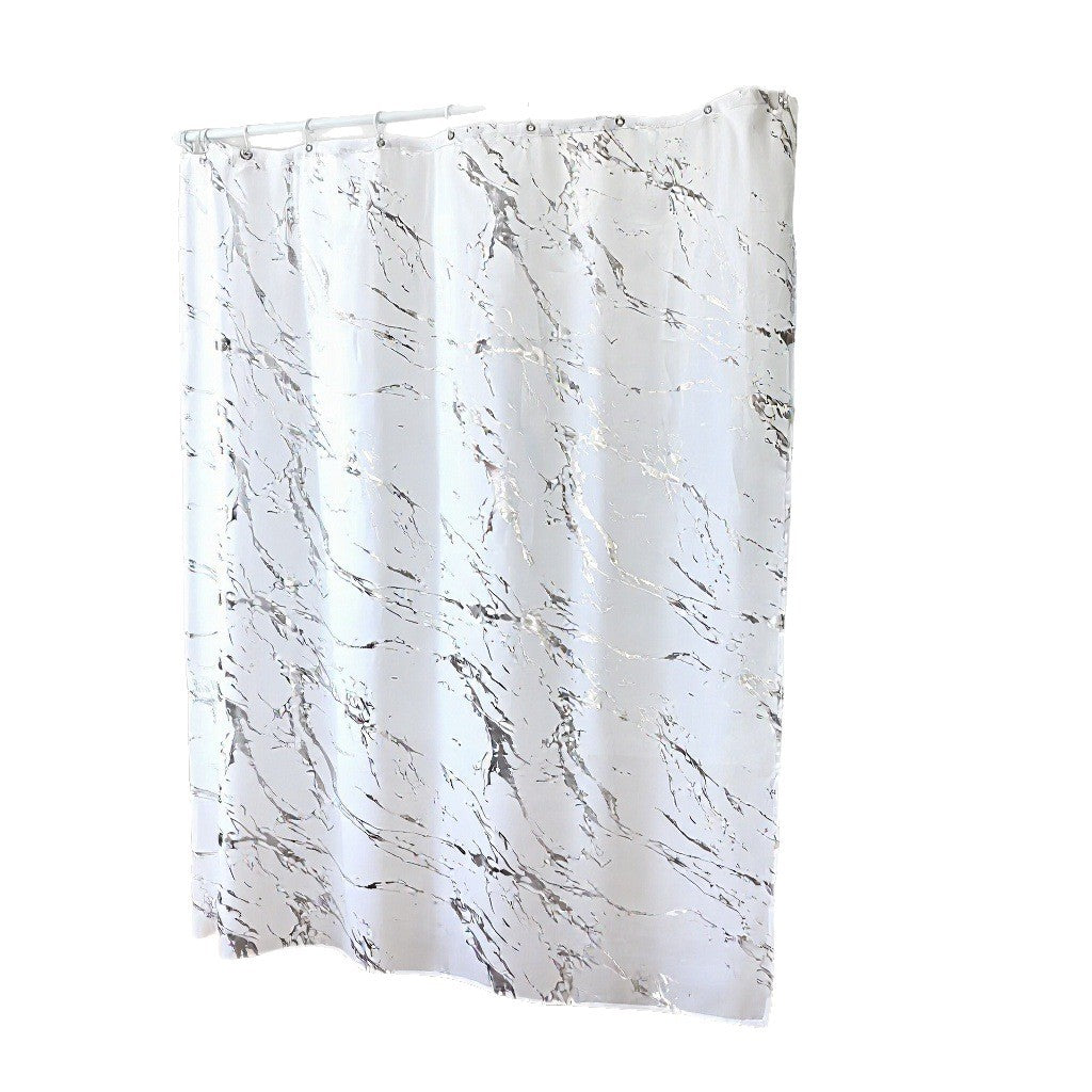 Siopsrl | Marble Effect Waterproof Shower Curtain Siopsrl