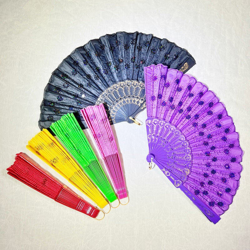 Siopsrl | Women's folding fan with artistic decorations Siopsrl