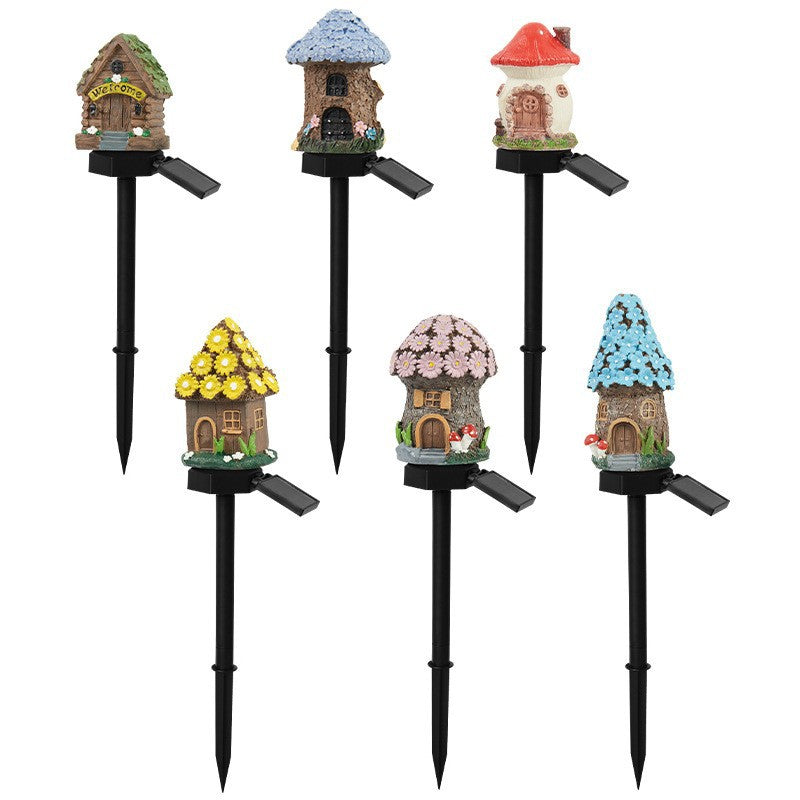Siopsrl | Solar Mushroom House Garden Stake Light With Rechargeable Battery Siopsrl