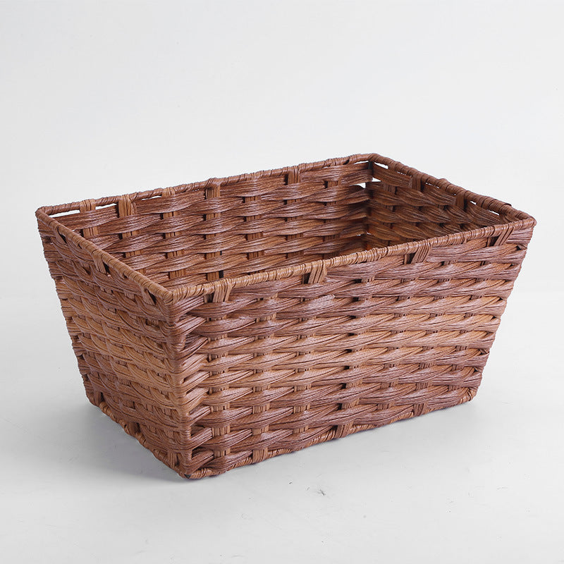 Rectangular Woven Storage Basket with Durable Construction and 30 × 20 cm Size