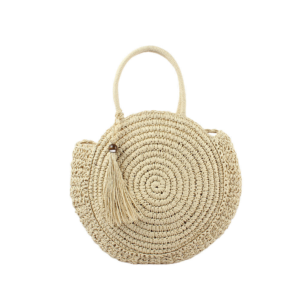 Siopsrl | Round basket bag with elegant tassel Siopsrl