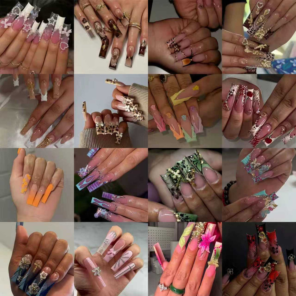 Siopsrl | Decorative Long Press-On Nail Extensions Siopsrl