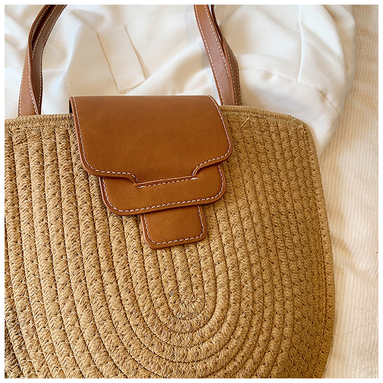 Siopsrl | Fashionable and Handcrafted Basket Bag with Leather Accents Siopsrl