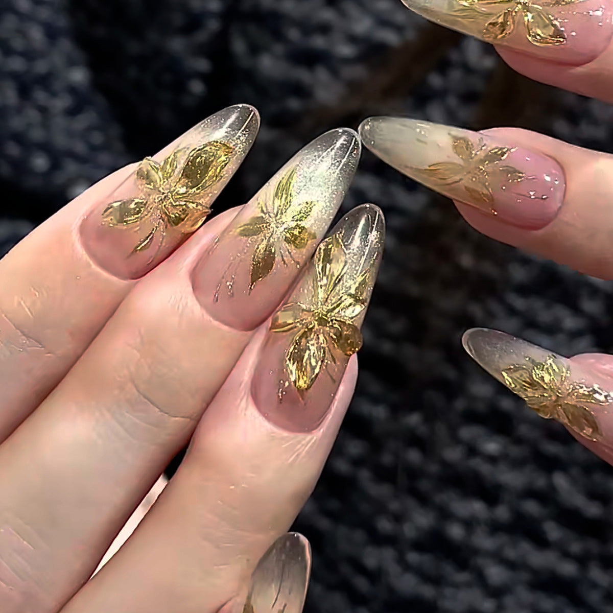 Siopsrl | Floral-Inspired Press-On Nail Set Siopsrl