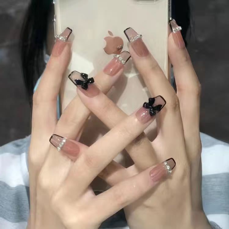 Siopsrl | Artificial Glamorous Heart Nail Tips Siopsrl