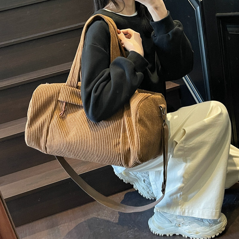 Siopsrl | Sporty Travel Bag Made of Soft Cord Material with Adjustable Shoulder Strap Siopsrl