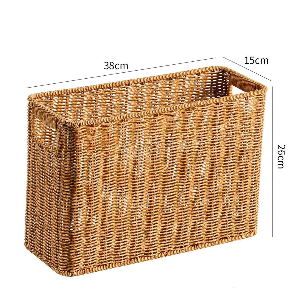 Handcrafted Rectangular Wicker Storage Bin Siopsrl