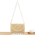 Siopsrl | Woven Bast Handbag with Elegant Chain Decoration Siopsrl