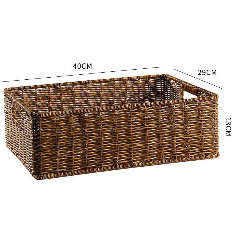 Handcrafted Large Rectangular Wicker Storage Basket Siopsrl