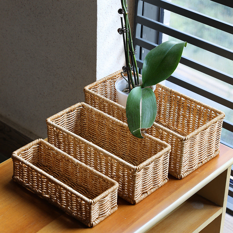 Rectangular Woven Storage Basket Siopsrl