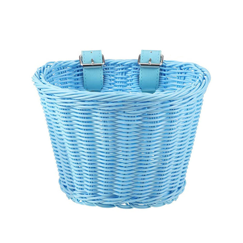 Decorative Woven Storage Basket with Leather Handles Siopsrl