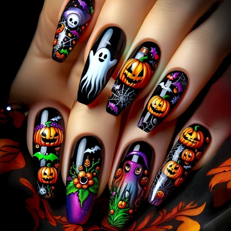 Halloween-Themed Nail Art Siopsrl