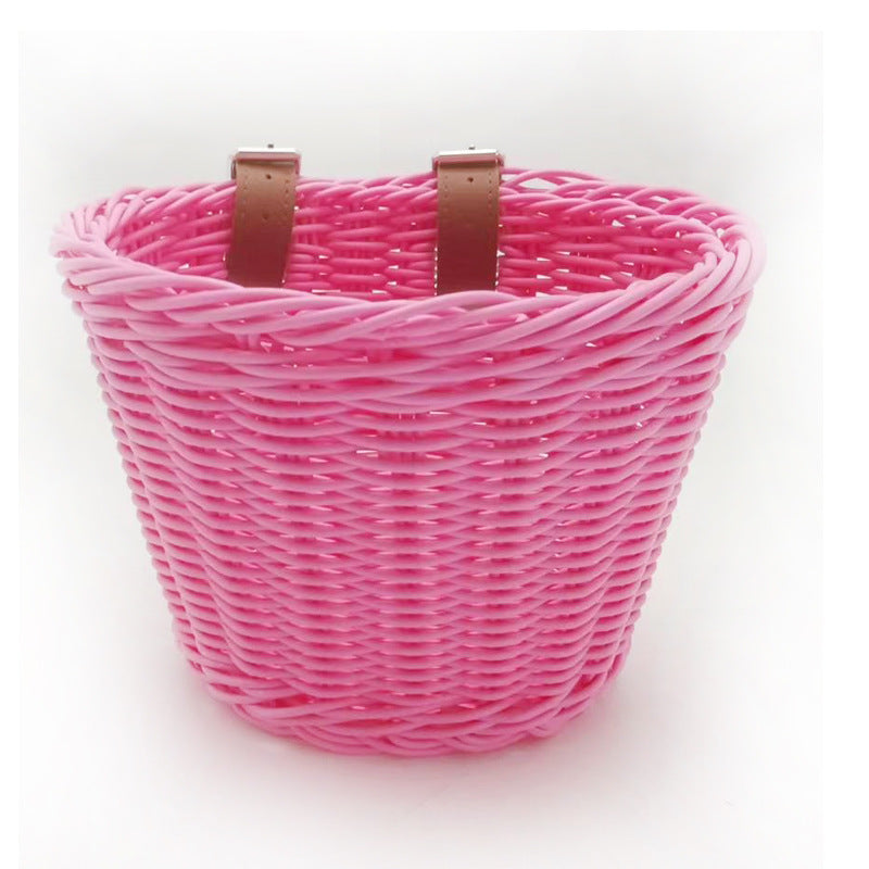 Decorative Woven Storage Basket with Leather Handles Siopsrl