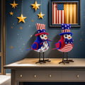 Siopsrl | Unisex nan patriotic decor bird figure made of fabric with star stripe pattern and sturdy metal feet Siopsrl