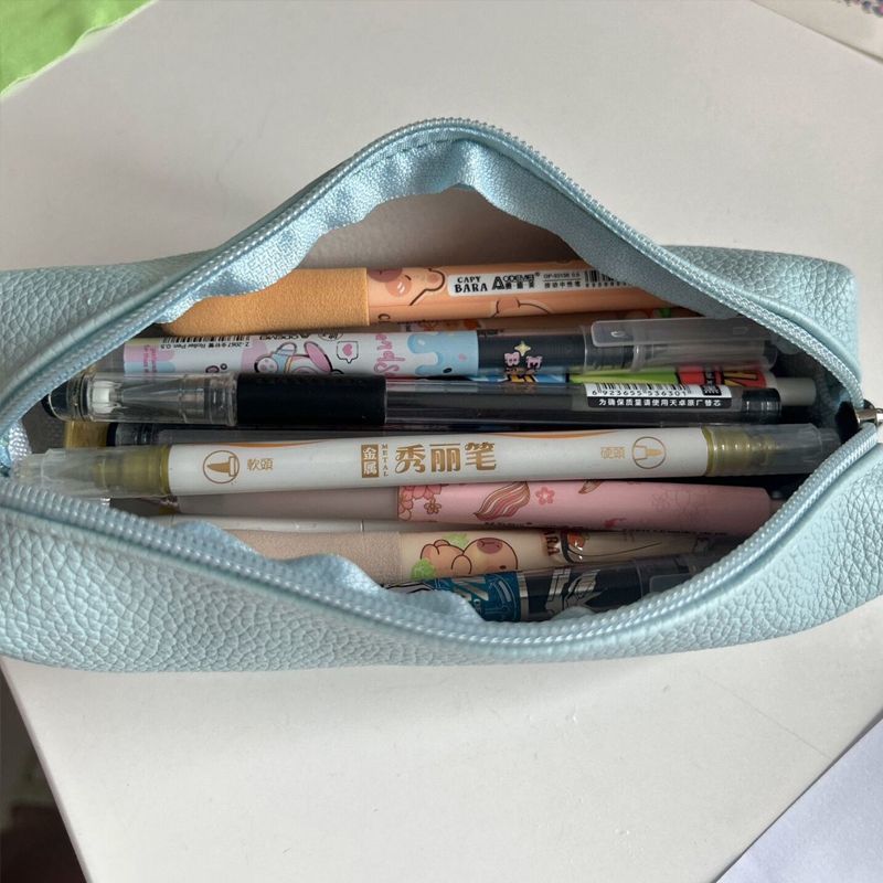Siopsrl | Textured Leather Pencil Case Siopsrl