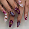 Siopsrl | Floral Embellished Stiletto Nail Art Siopsrl