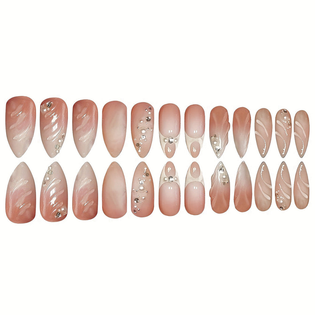 Siopsrl | Premium Rhinestone-Embellished Stiletto Press-On Nails Siopsrl