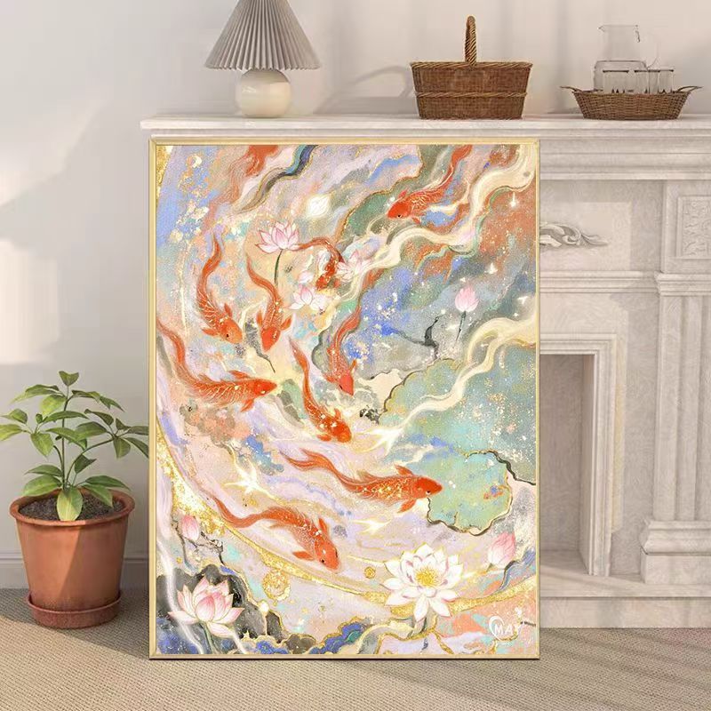 Siopsrl | Artistic Koi Fish Canvas Wall Artwork Siopsrl