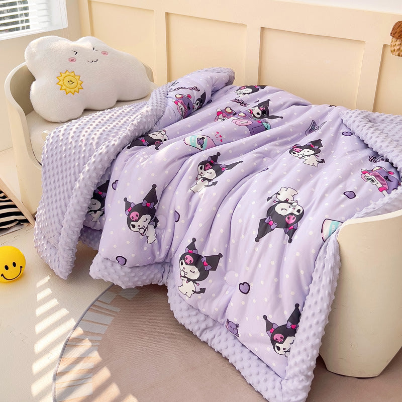 Girls cuddly blanket with versatile animal motif Siopsrl