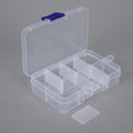 Multi-Purpose Transparent Compartment Storage Case Siopsrl
