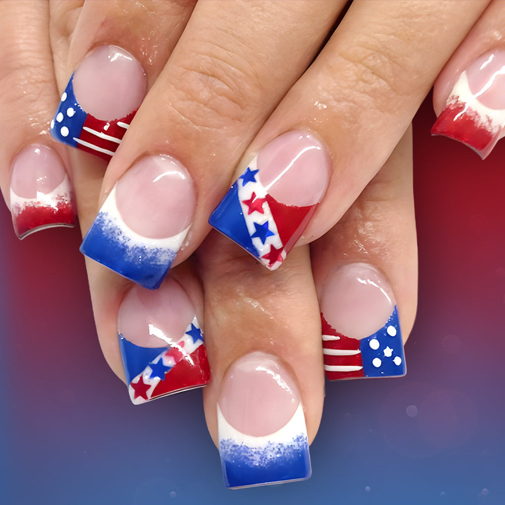 Siopsrl | Patriotic Themed Acrylic Press-On Nails Siopsrl