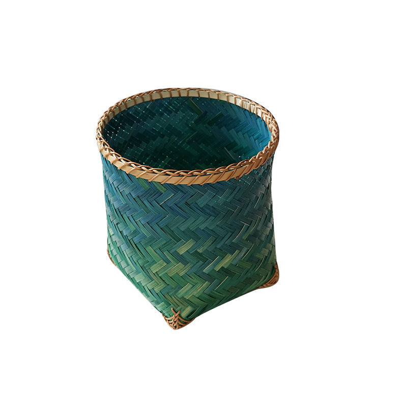 Women's square storage basket made of handwoven natural material Siopsrl