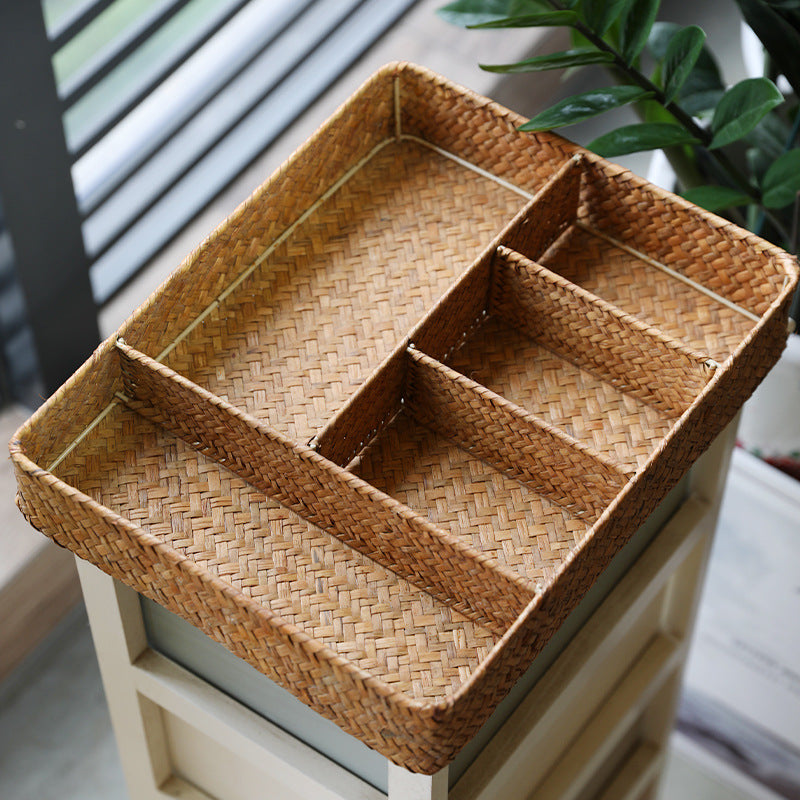 Woven Multi-Compartment Storage Basket Siopsrl