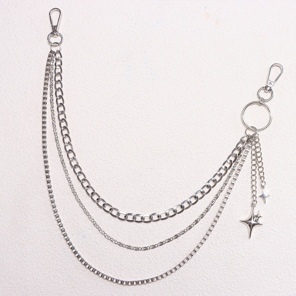Siopsrl | Fashionable keychain chain with sparkling stars Siopsrl