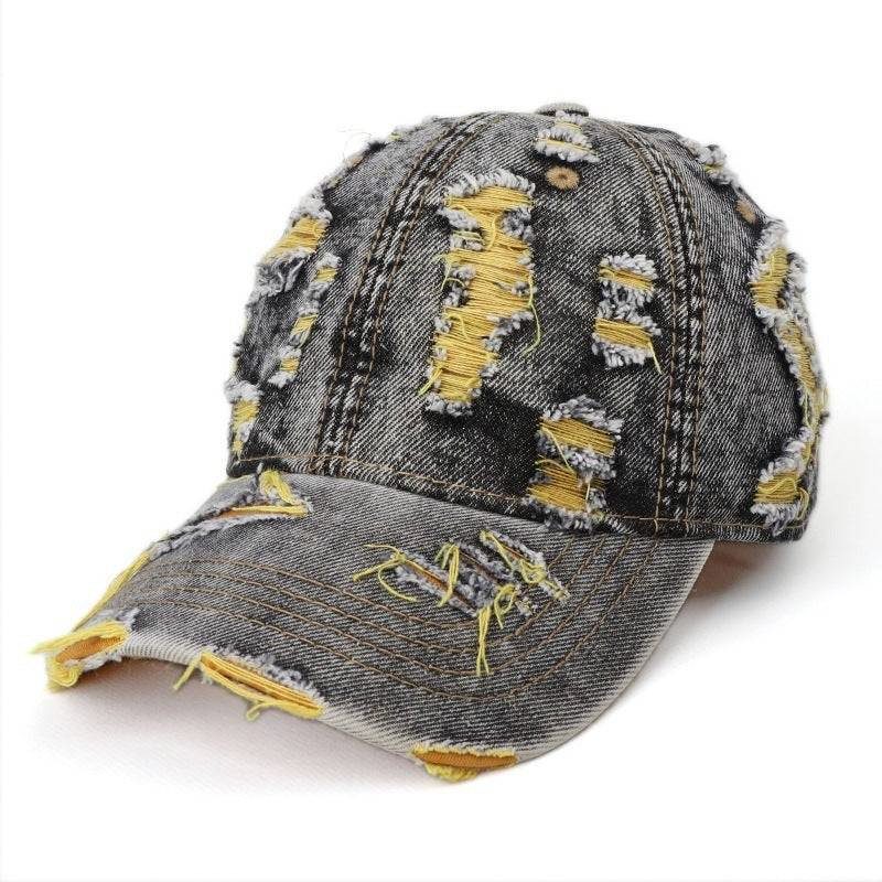 Siopsrl | Women's Distressed Denim Baseball Cap Siopsrl