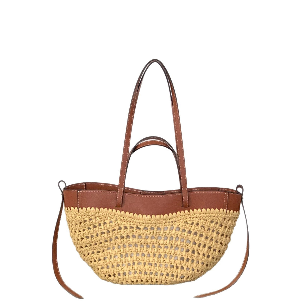 Siopsrl | Braided handbag with elegant leather trim Siopsrl
