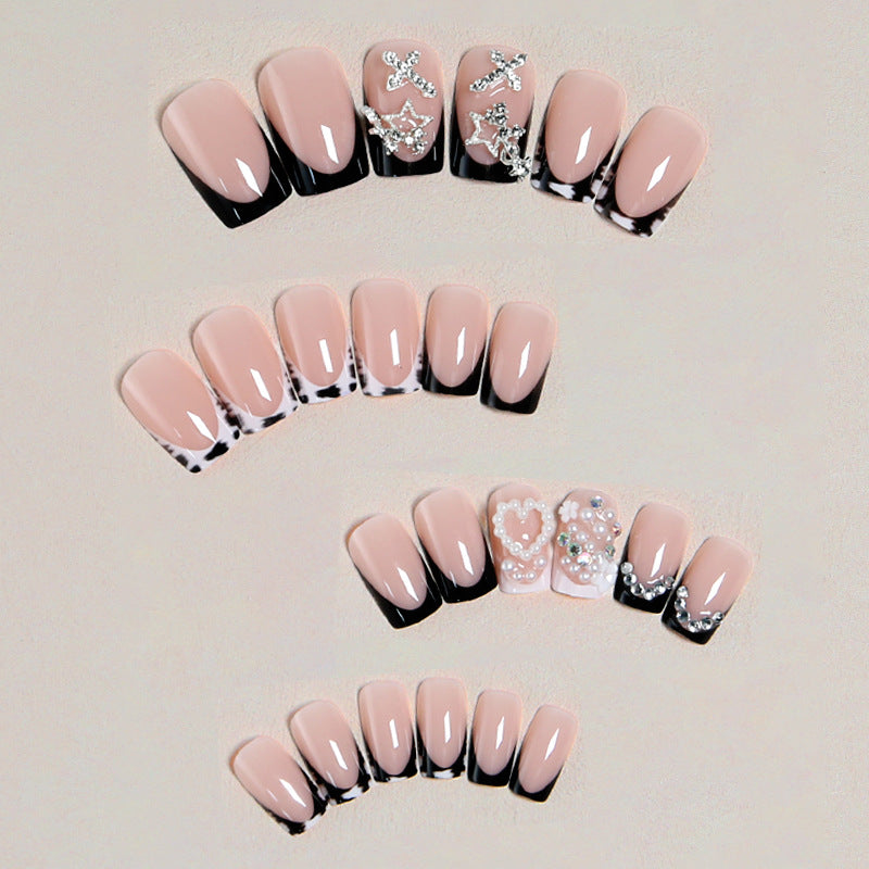 Siopsrl | Artistic 3D Nail Tips with Pearl and Bow Accents Siopsrl