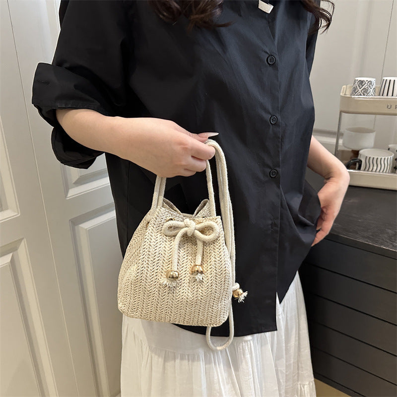 Bohemian Straw Bucket Bag Siopsrl
