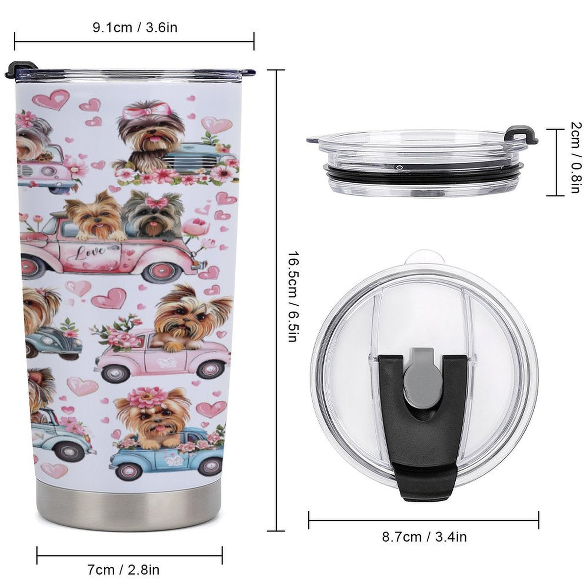 Siopsrl | Insulated Stainless Steel Travel Tumbler With Heartfelt Poem And Illustrated Elderly Couple Design