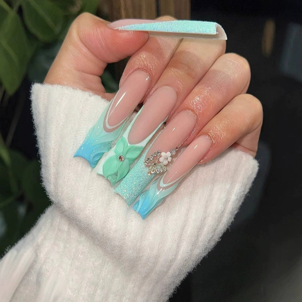 Siopsrl | Decorative Long Press-On Nail Extensions Siopsrl
