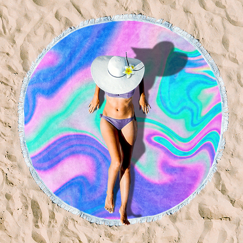 Siopsrl | Rundstrand towel with unique sunset design Siopsrl