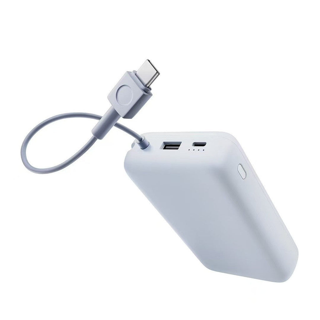 Siopsrl | Compact portable High-capacity power bank with integrated charging cables and matte soft-touch finish Siopsrl