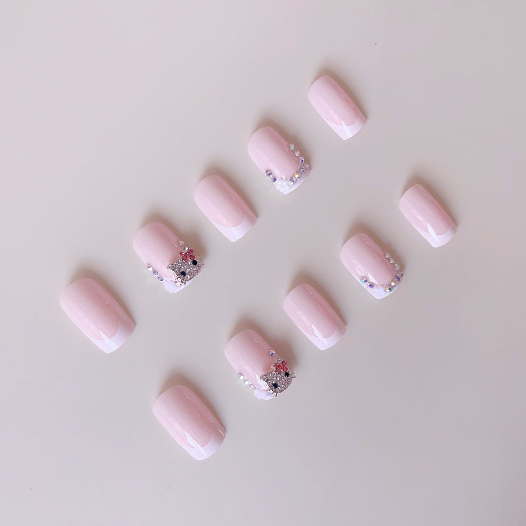 Siopsrl | Artificial nail set with stylish rhinestone decorations Siopsrl