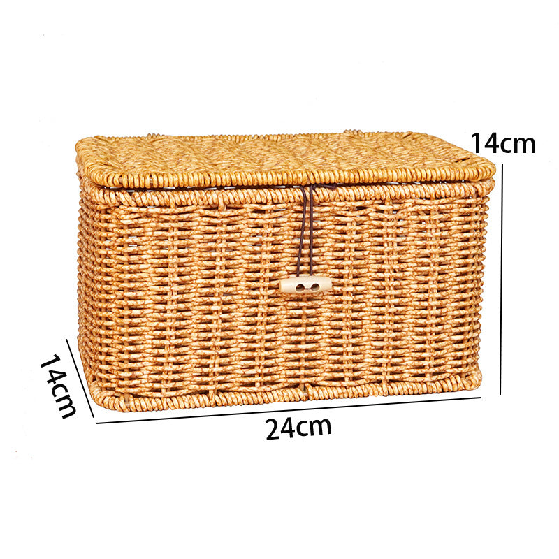 Women Large Storage Basket with Lid Siopsrl
